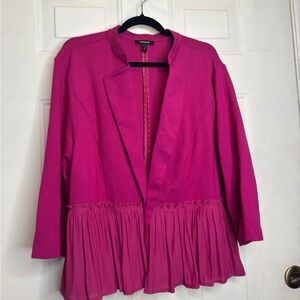 Torrid Fuchsia Women's Blazer with Ruffle Hem